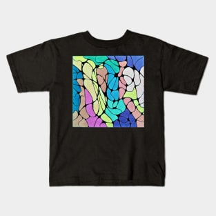 Stained Glass 1 Mosaics-Neographic Art,Relaxing Art,Meditaive Art Kids T-Shirt